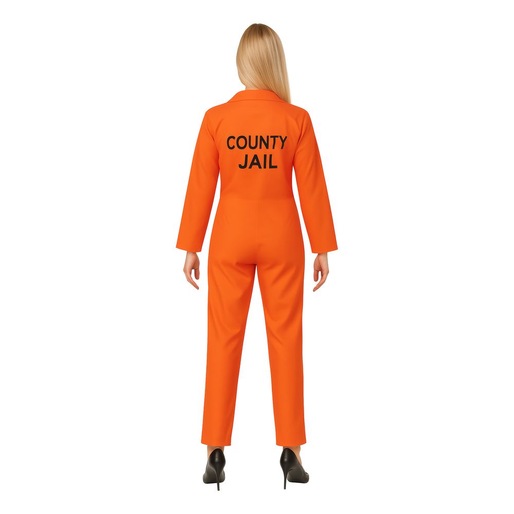 Amerikansk Fange Overall Dame Kostume