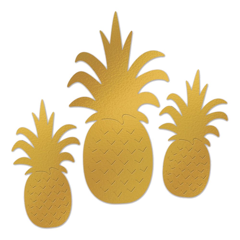 Ananas Veggdekorasjon Metallic