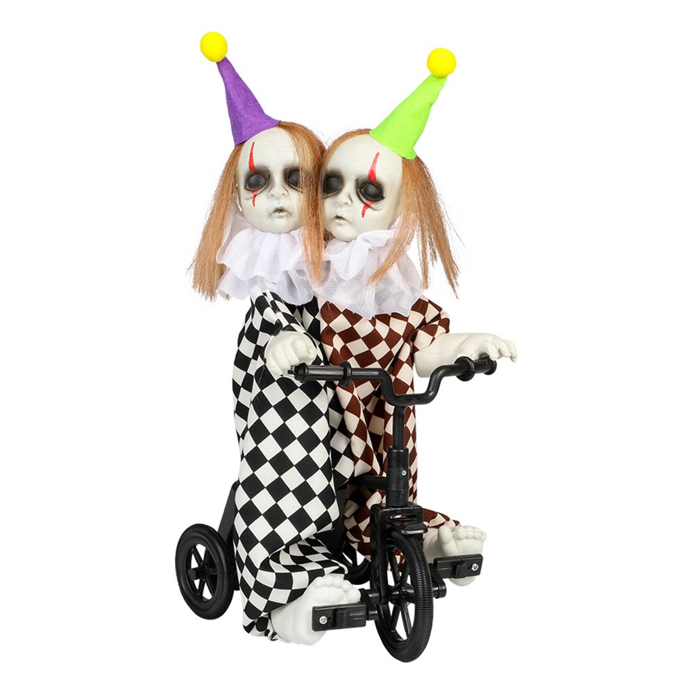 Animeret Siamesisk Klovn på Cykel Prop