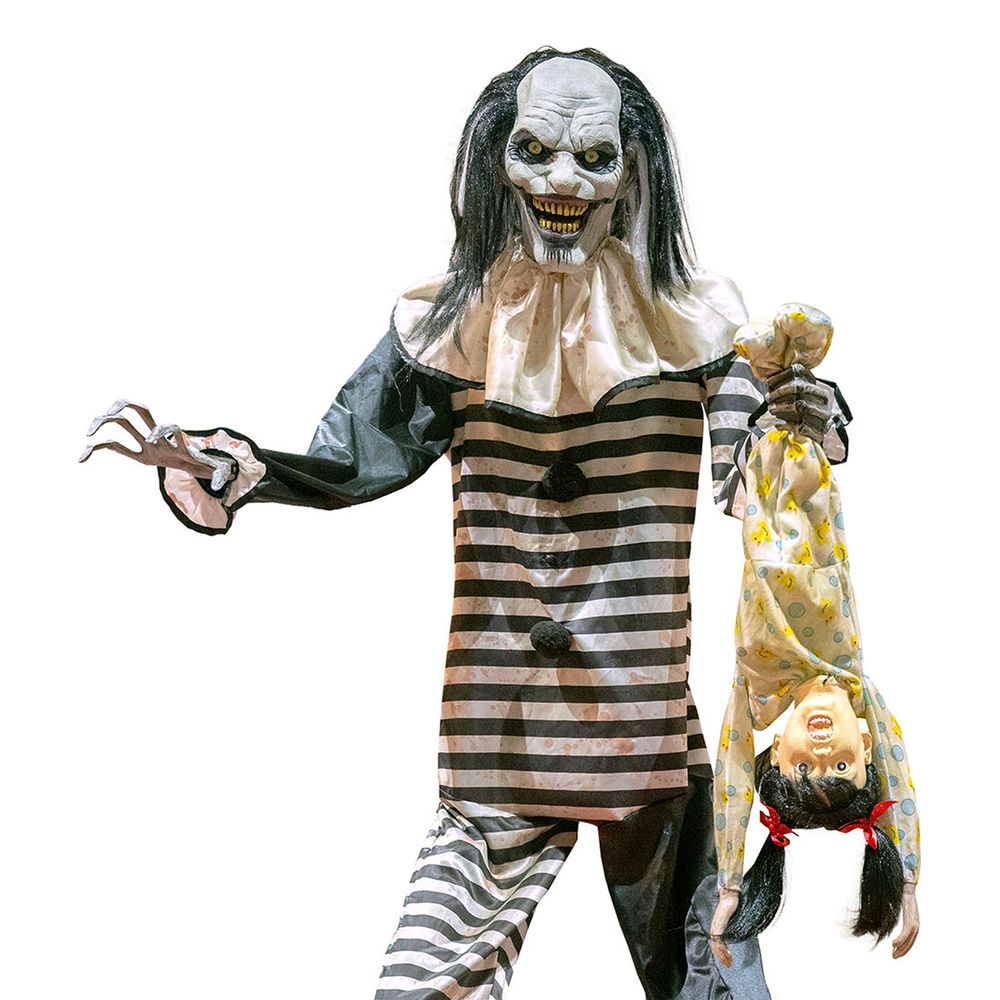 Animeret Zombie Klovn med Lyd & Lys Prop
