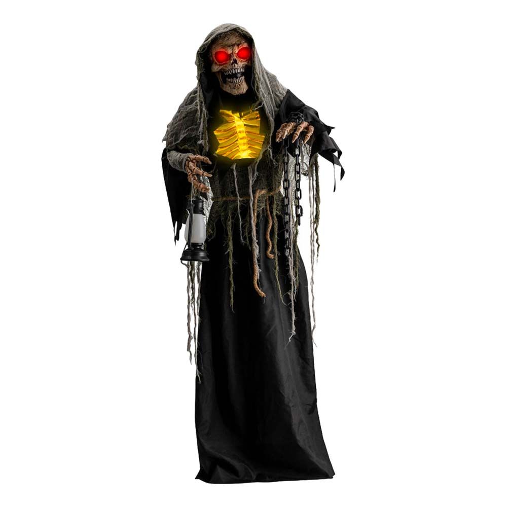 Animert Zombieskjelett med Lyd og Lys Prop