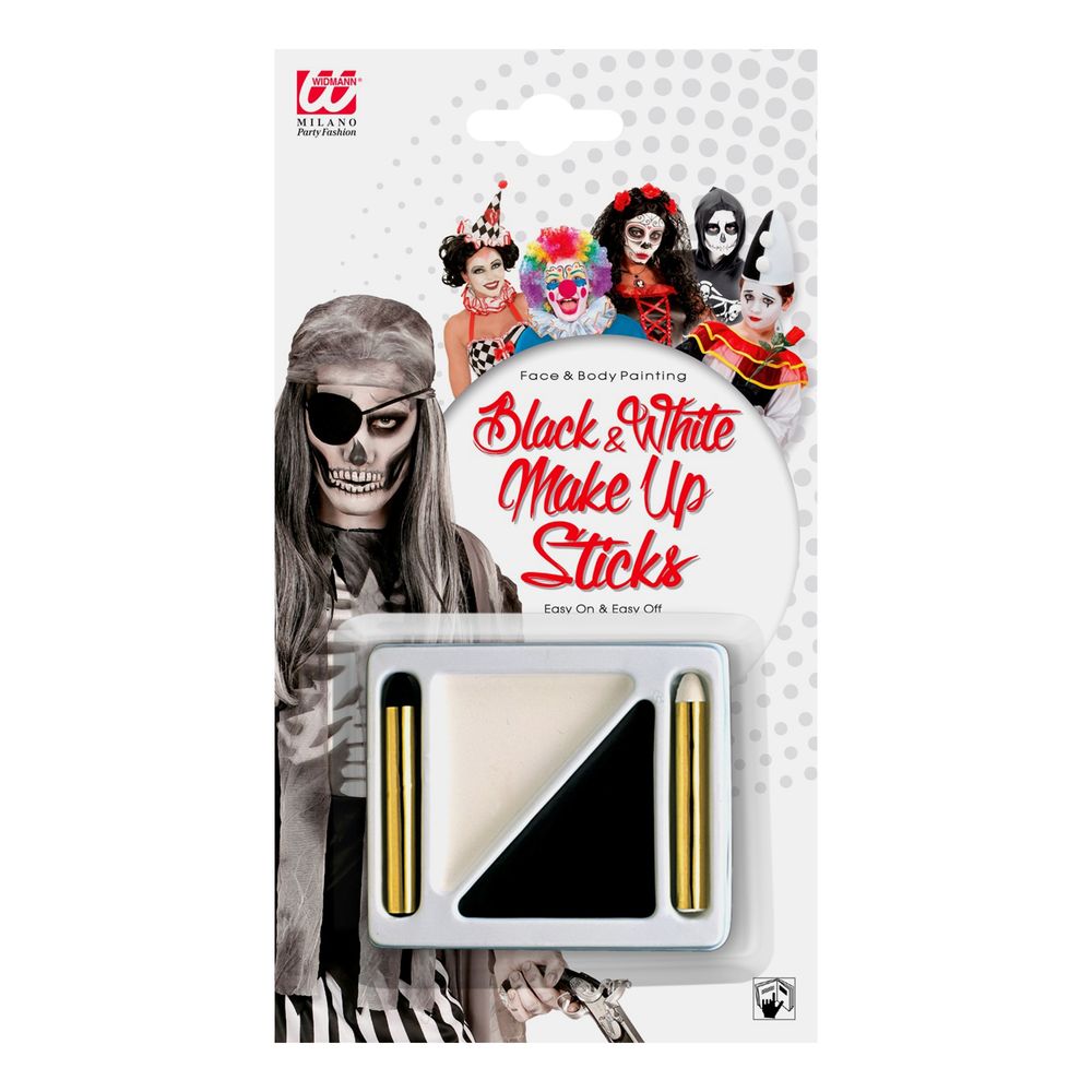 Ansiktsmaling Svart & Hvit Halloween