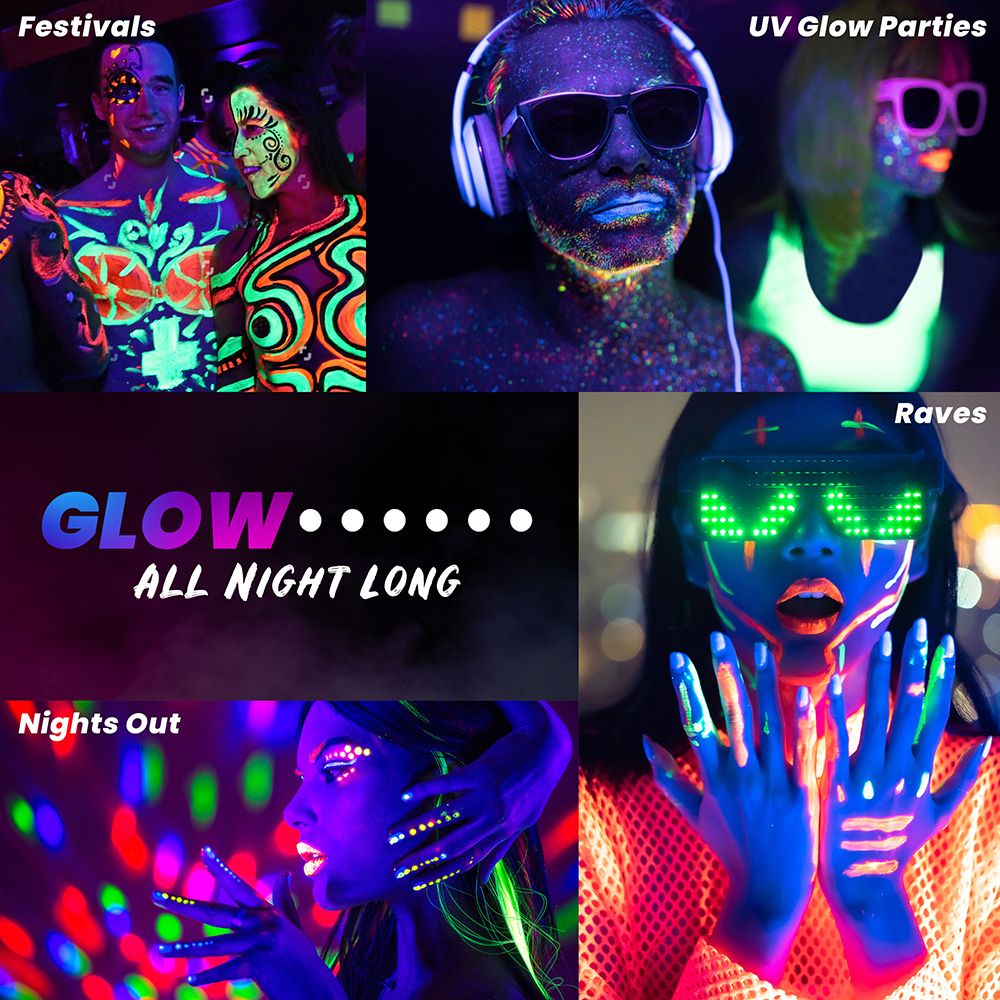 Ansikts- og kroppsmaling UV Neon
