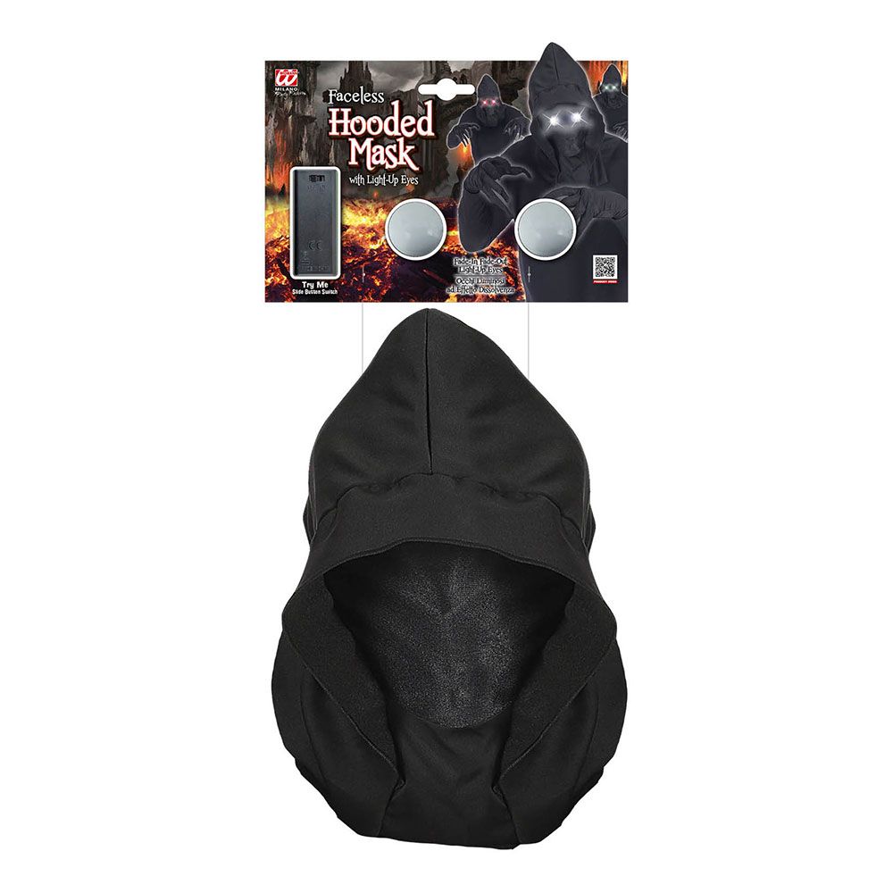 Ansiktslös Mask med Lysande Vita Ögon