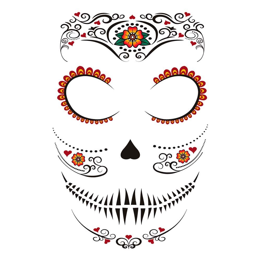 Ansiktstatueringar Day of the Dead