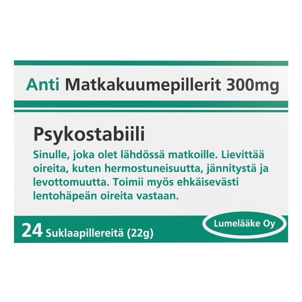 Anti Matkakuumepillerit Suklaa