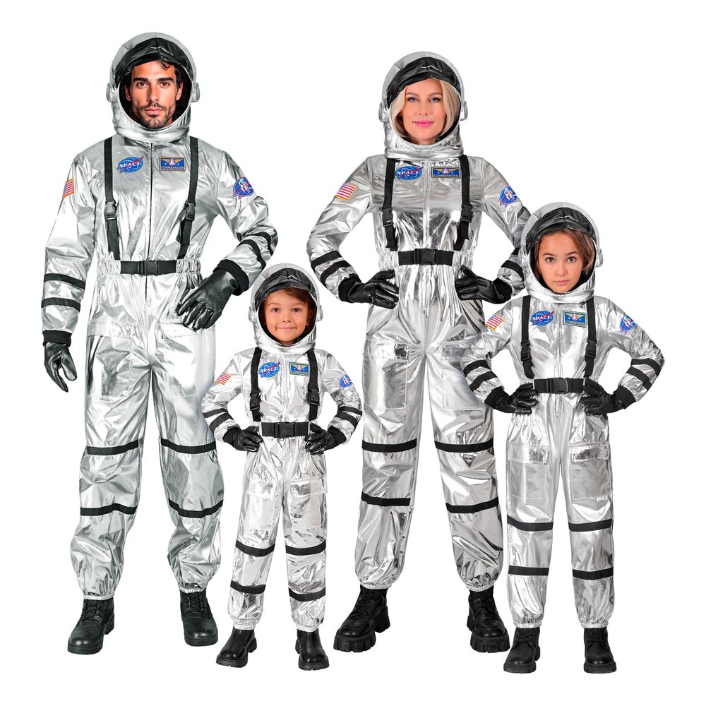 Astronaut Silver Metallic Dame Kostyme