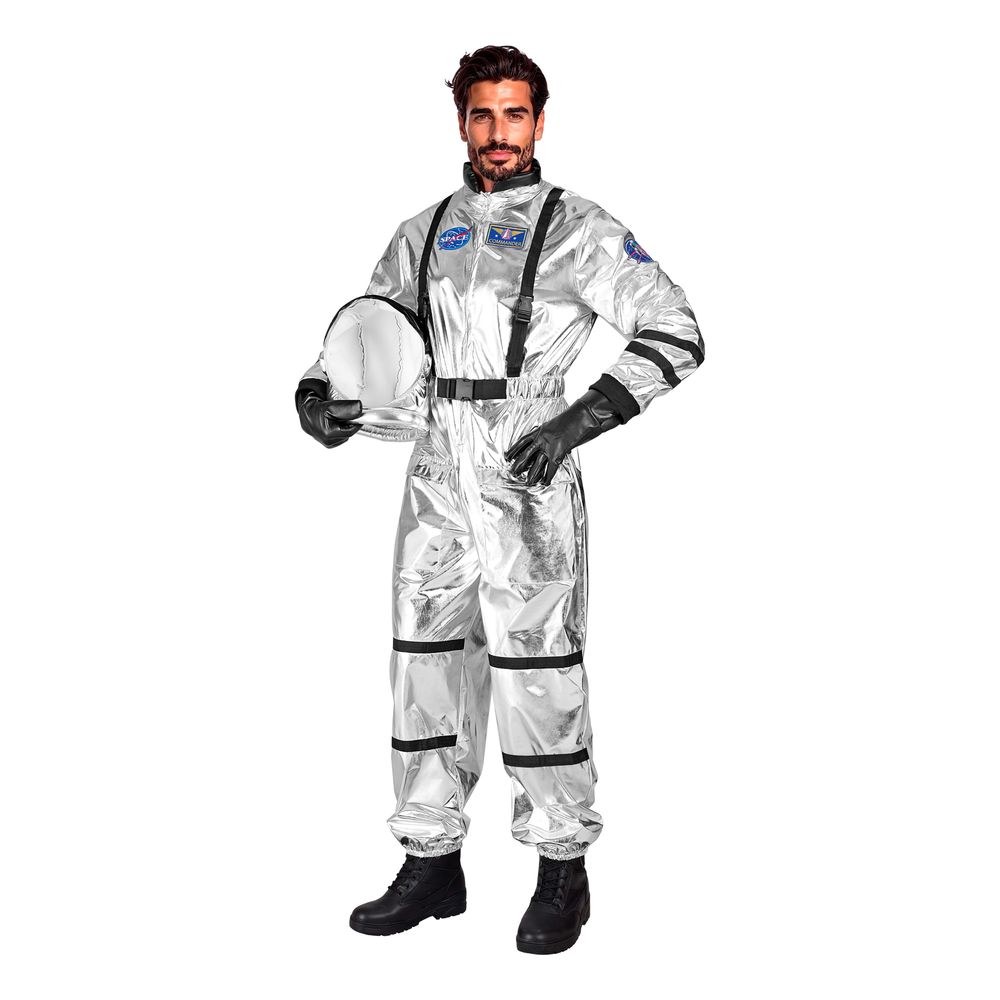 Astronaut Silver Metallic Herre Kostyme