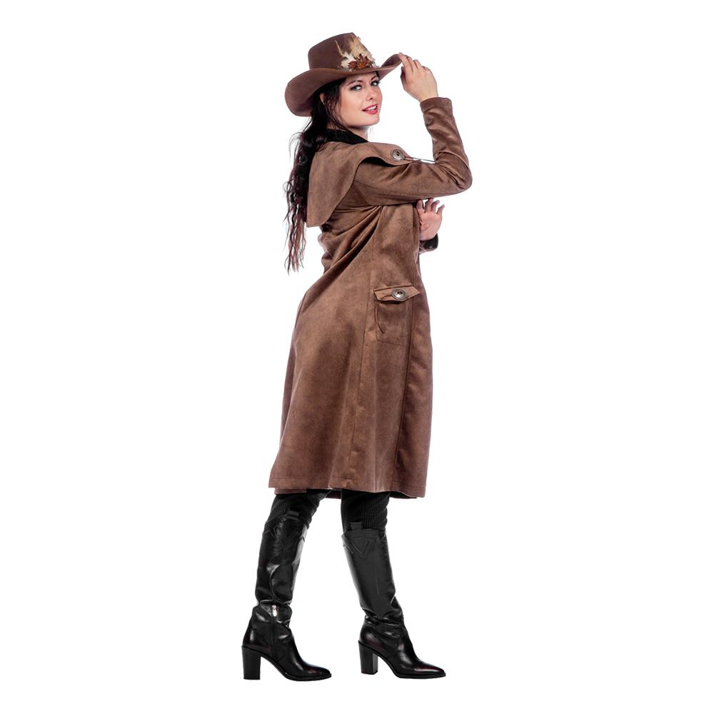 Autentisk Western Frakke Dame Brun