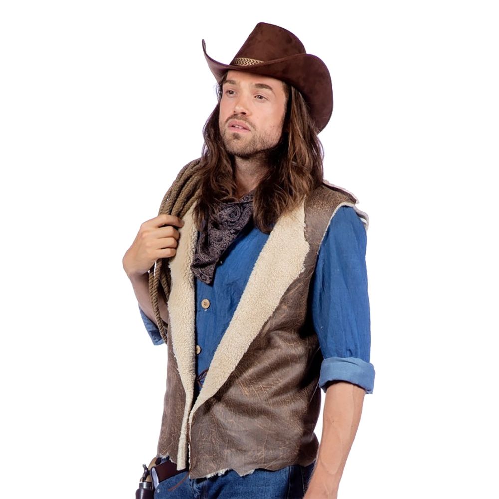 Autentisk Western Vest Brun