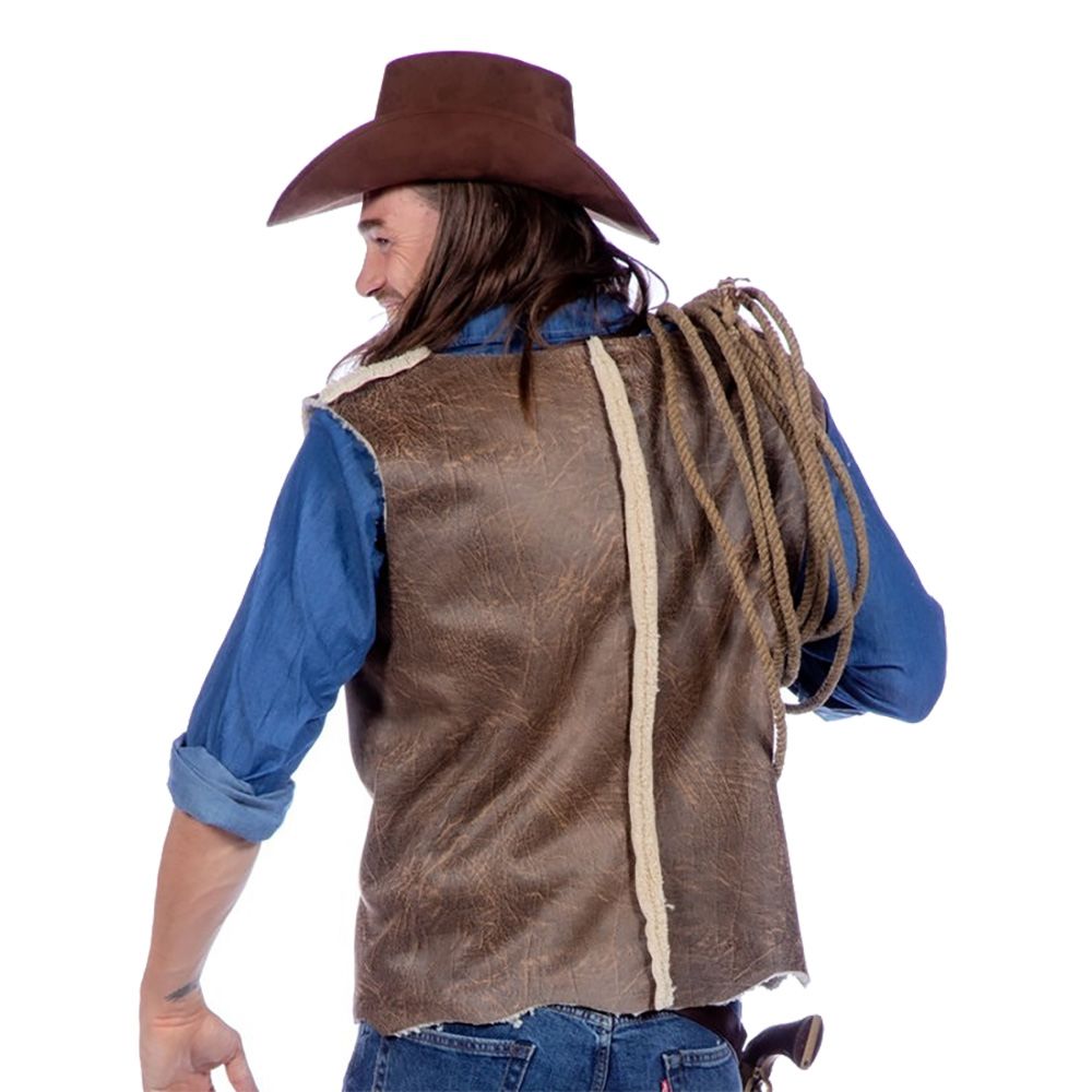 Autentisk Western Vest Brun