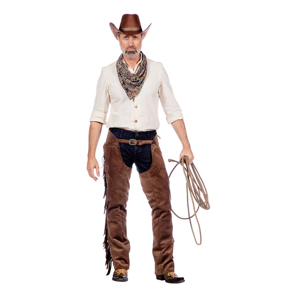 Autentiske Western Chaps Herre Brune