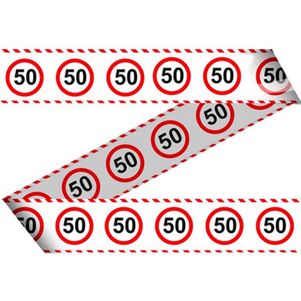 Partytape Trafikkskilt 50