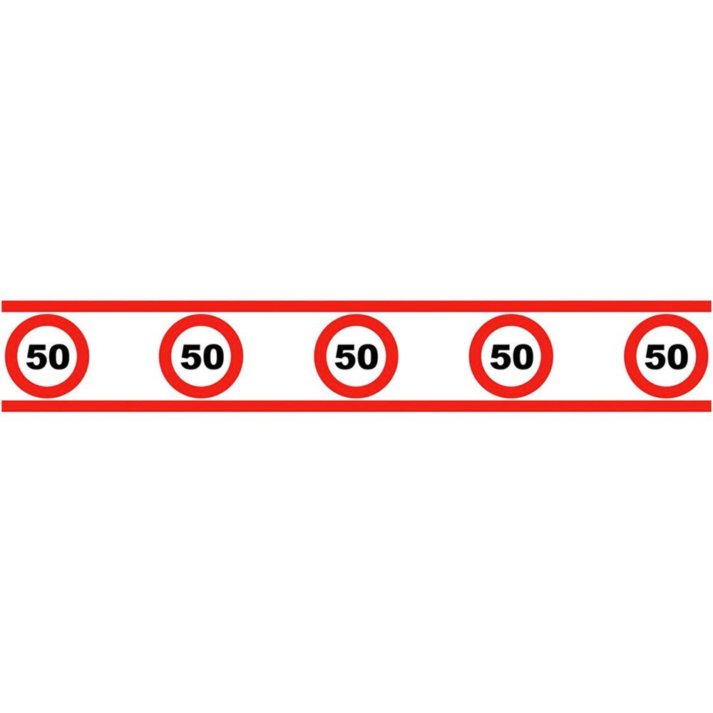 Avspärrningsband Trafikskylt 50