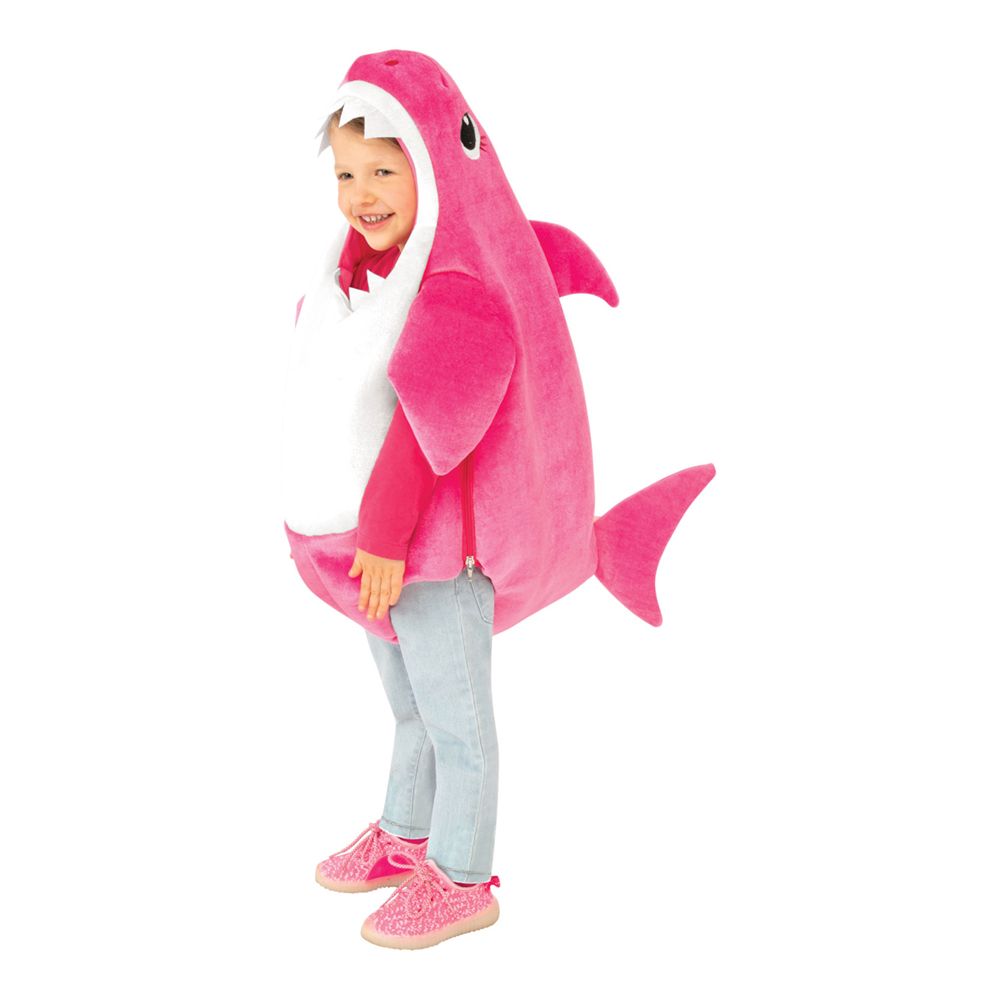 Baby Shark Rosa Barn Kostyme