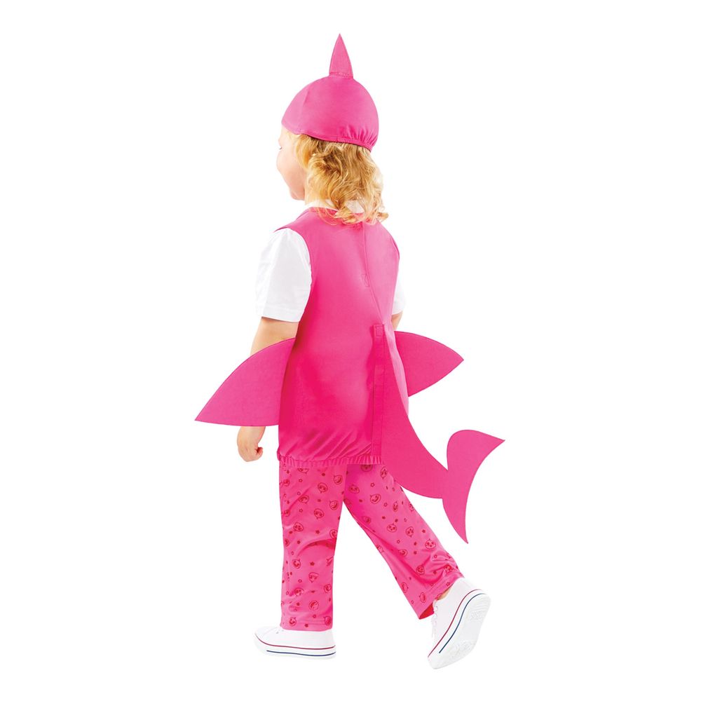 Baby Shark Vaaleanpunainen Lasten Naamiaisasu