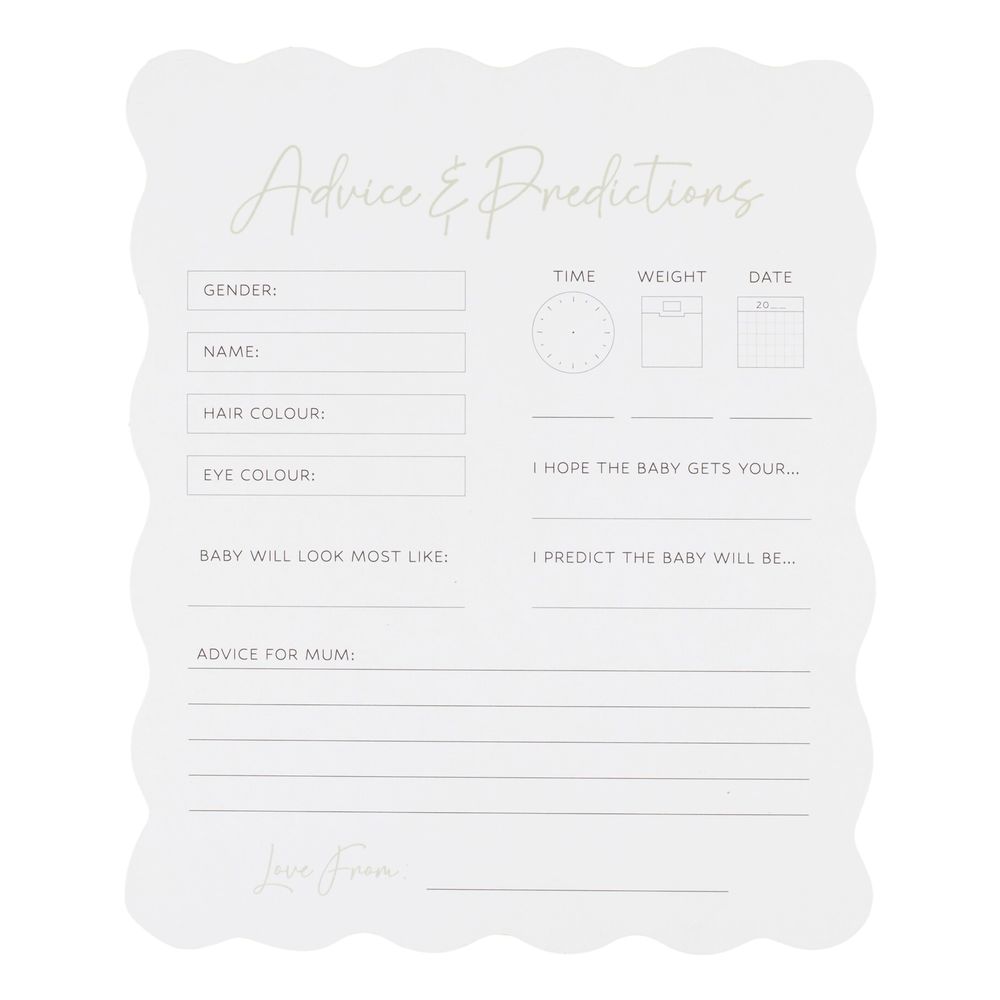 Baby Shower Kort Advice & Predictions