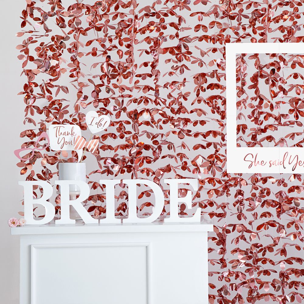 Backdrop Blomster Rosaguld