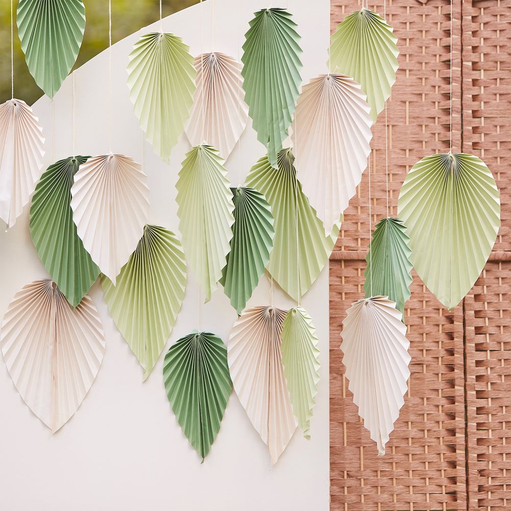 Backdrop Palmblad Grön Mix
