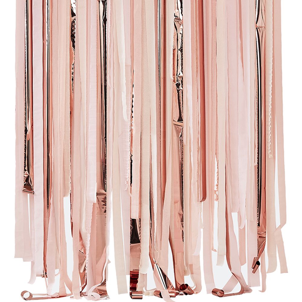 Backdrop Streamers Rosa/Roséguld