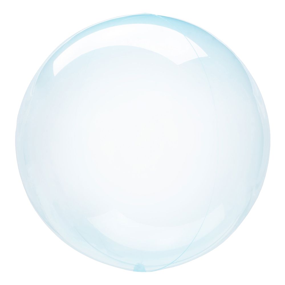Folieballong Crystal Clear Rund Blå