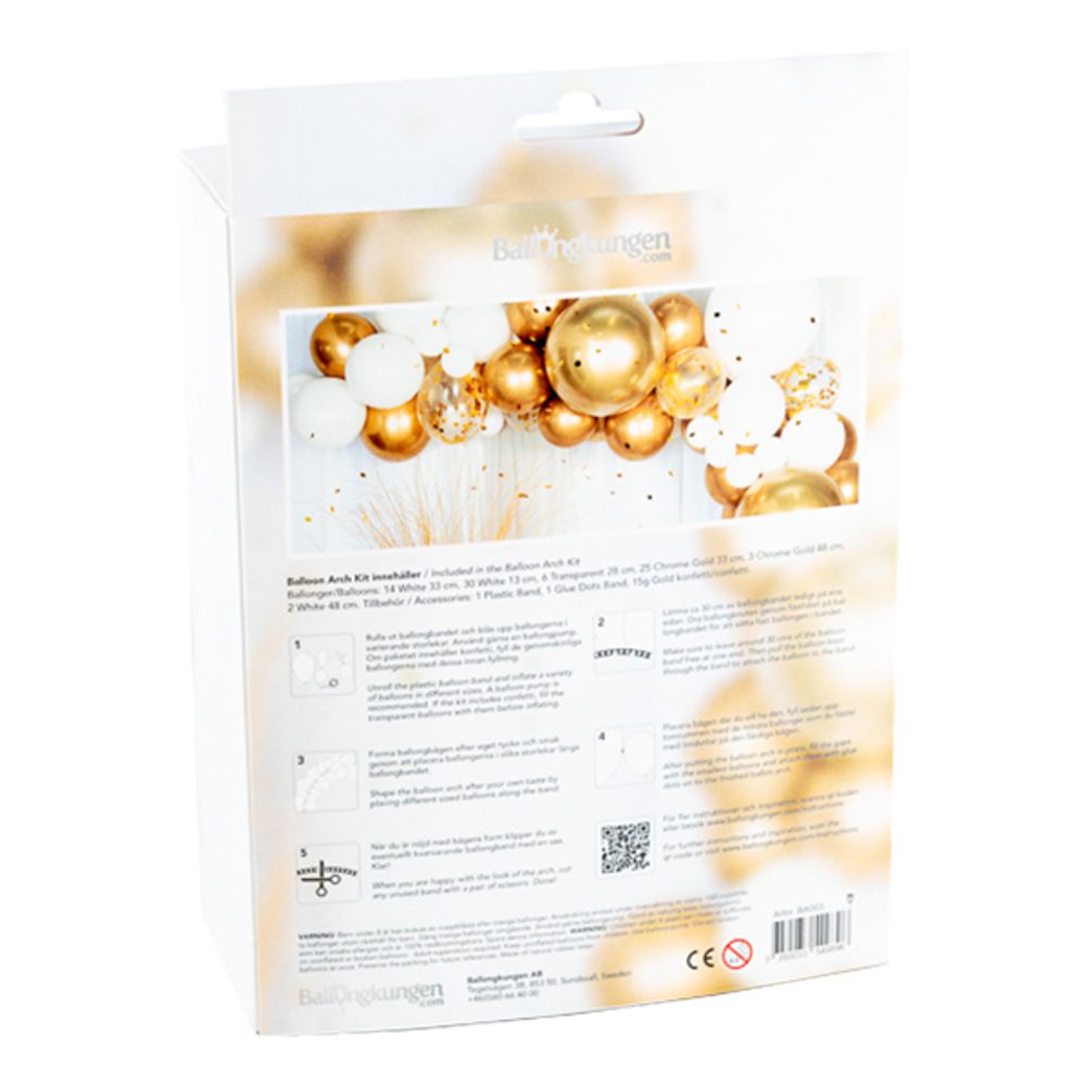 Ballongbåge Guld/Krom