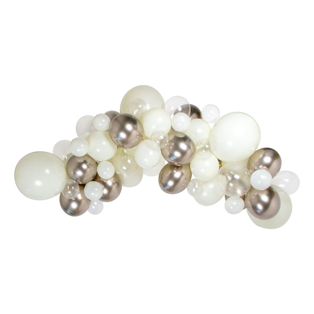Ballongbåge Ivory/Crystal/Chrome