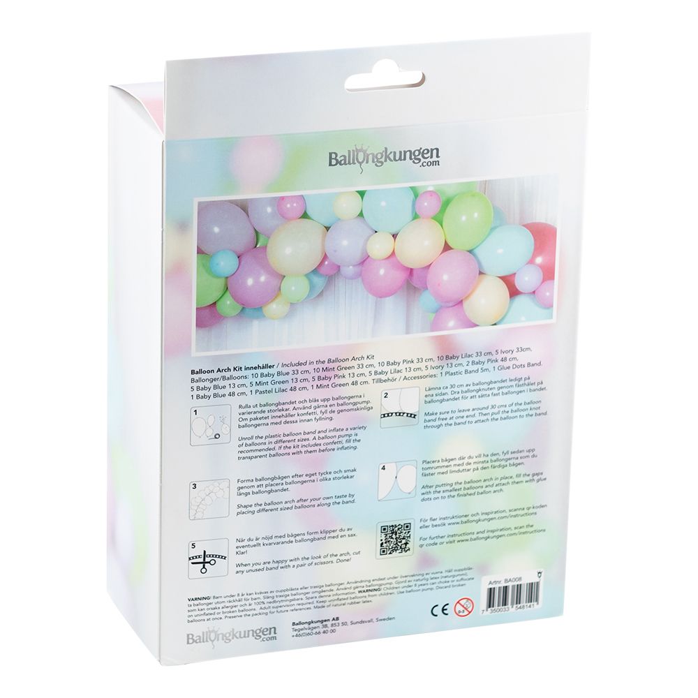 Ballongbåge Pastell