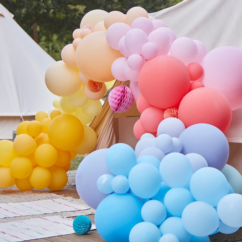 Ballongbue Deluxe Regnbue Honeycombs