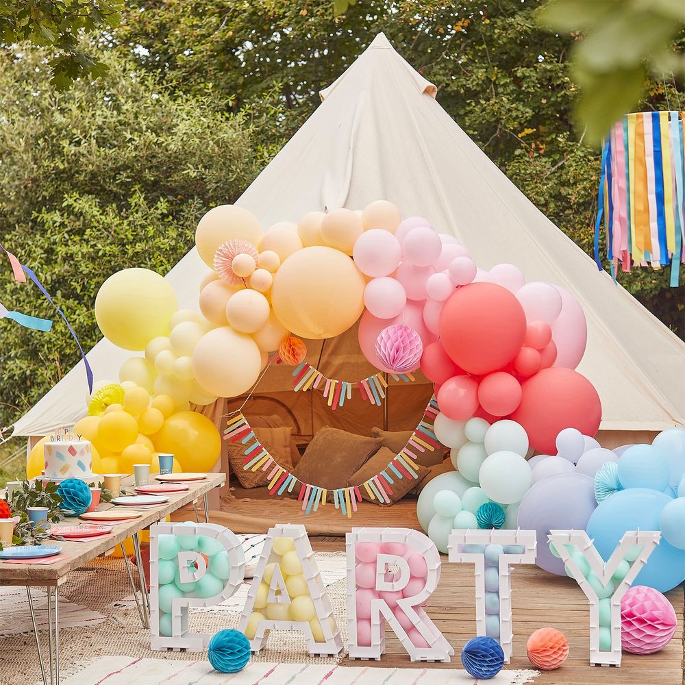 Ballongbue Deluxe Regnbue Honeycombs