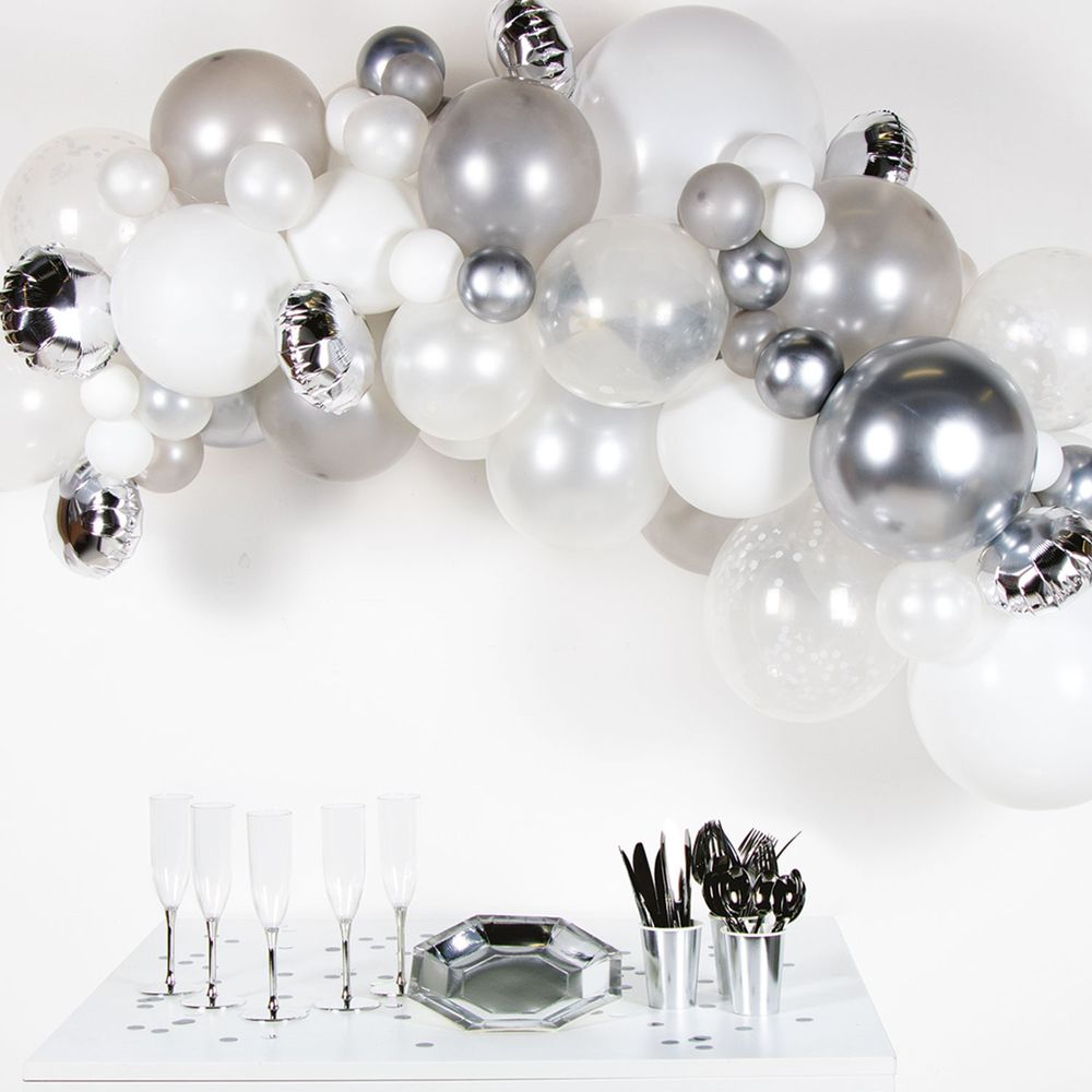 Ballonbue Sølv/Hvid