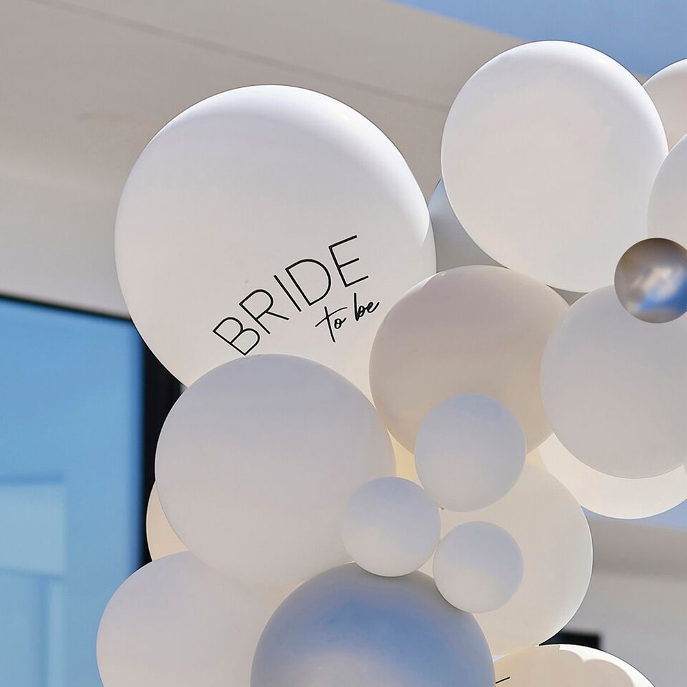Ballonbue Hvid/Sølv Bride to Be
