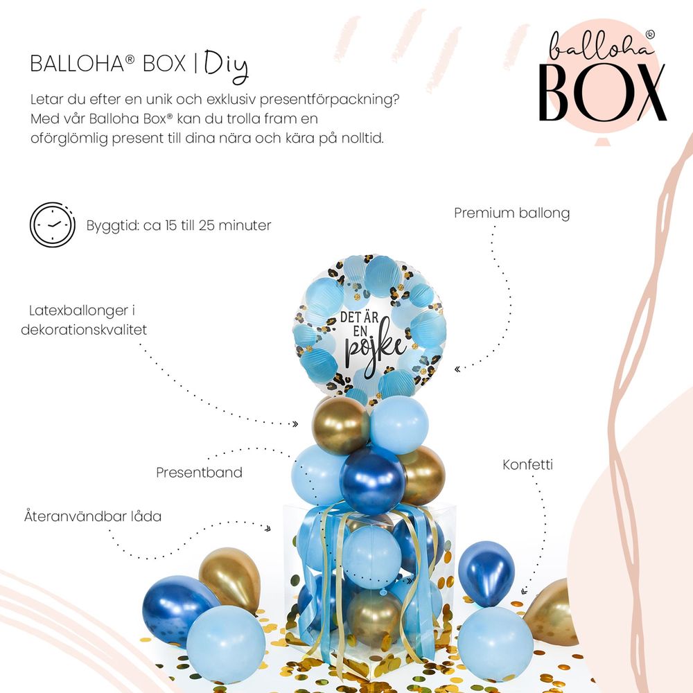 Ballongbox Leopard Det är en Pojke