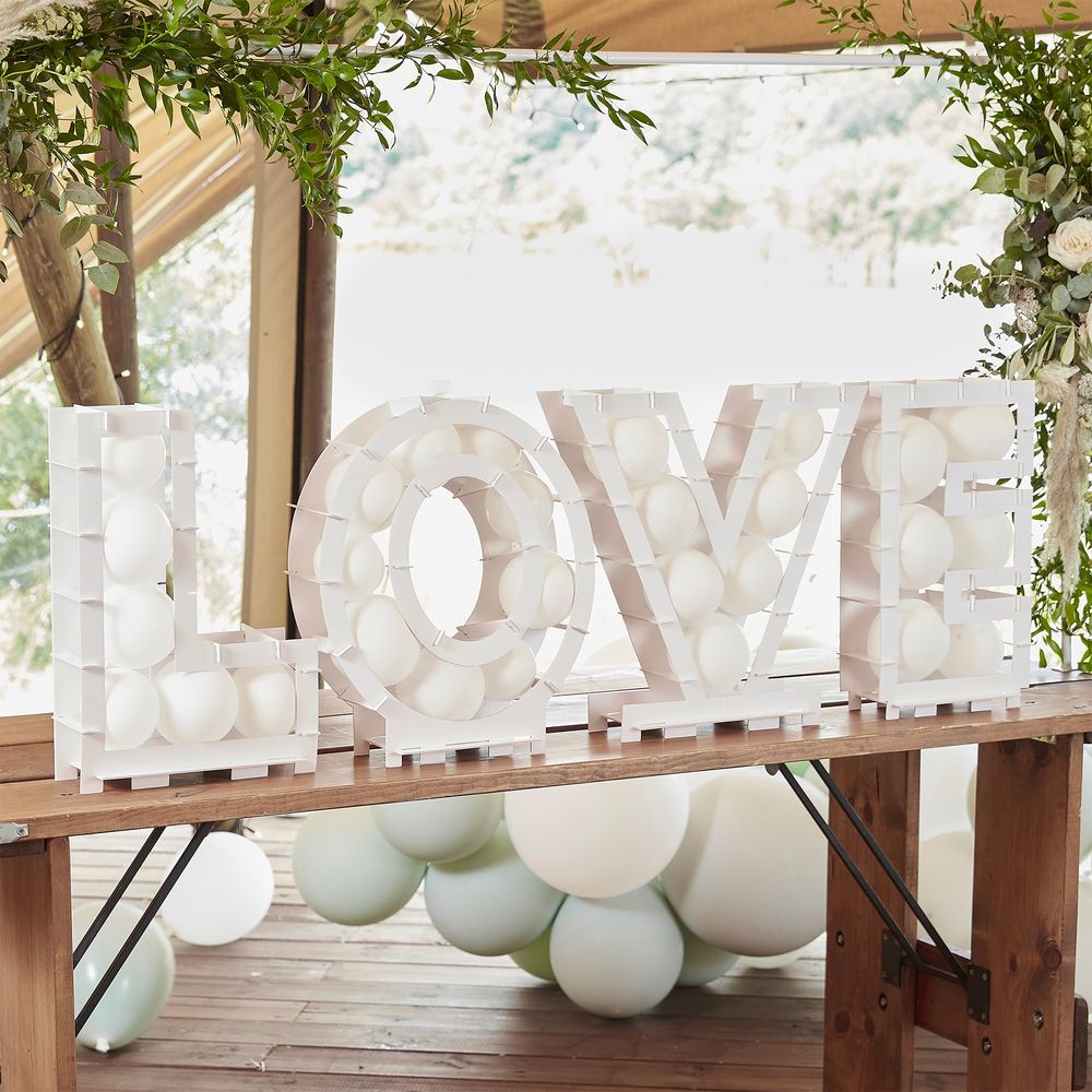 Ballonboks Love Hvid