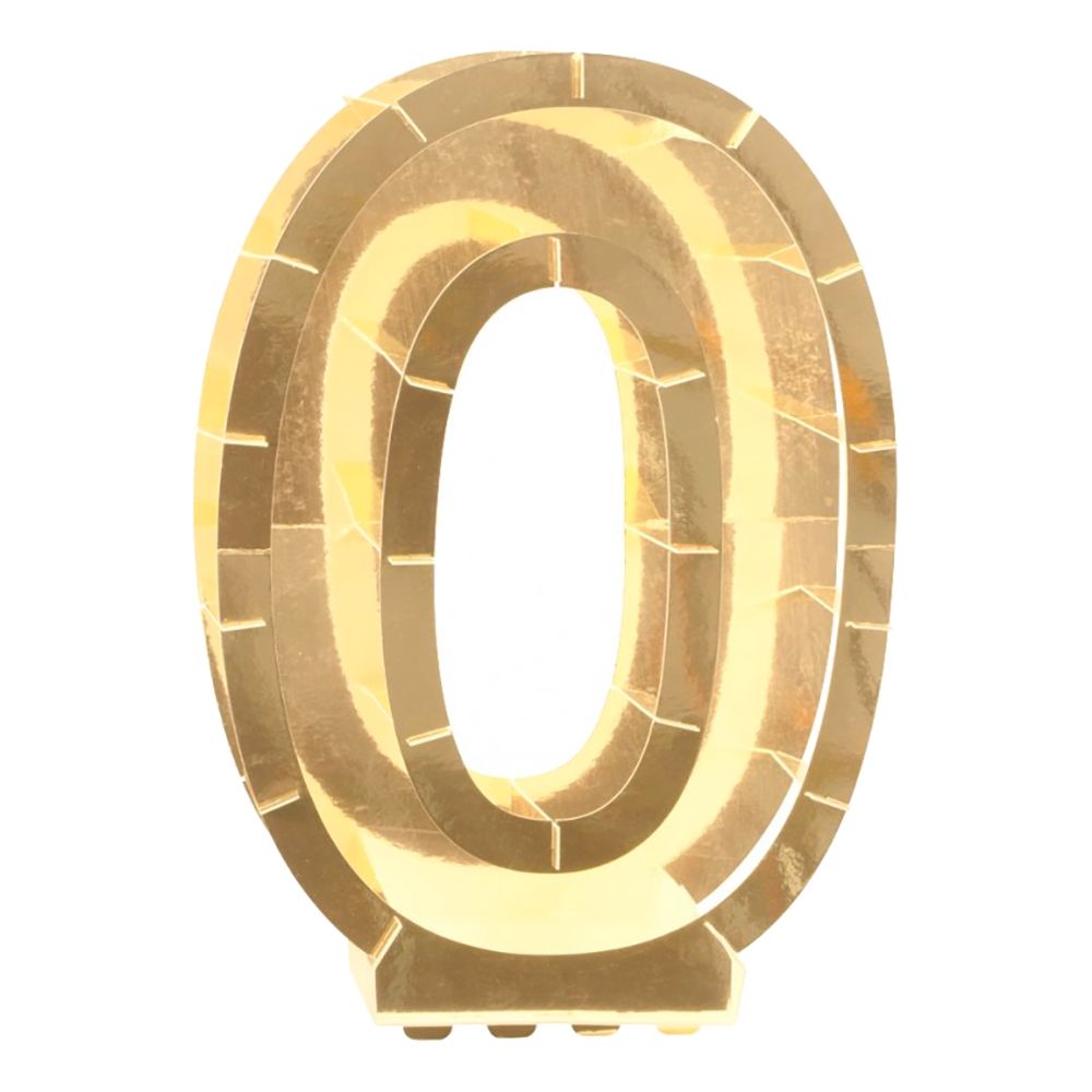 Ilmapallolaatikko Numero Kulta Metallic