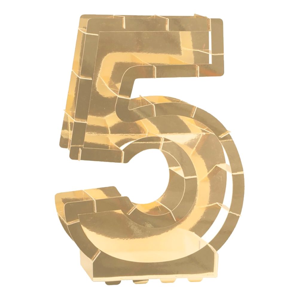 Ilmapallolaatikko Numero Kulta Metallic