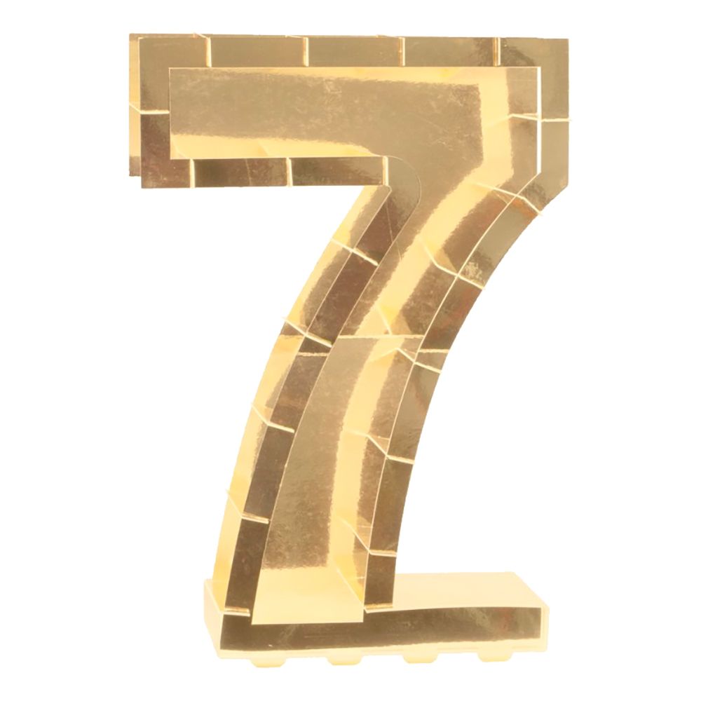 Ilmapallolaatikko Numero Kulta Metallic