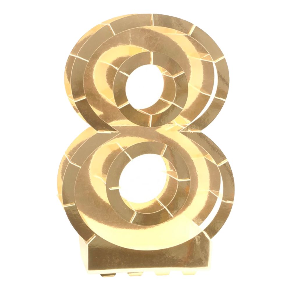 Ilmapallolaatikko Numero Kulta Metallic