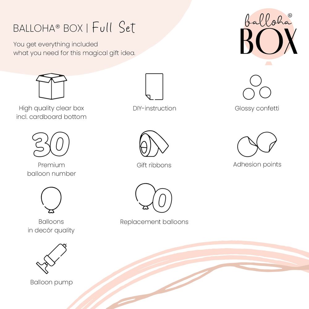 Ballongbox Siffror Guld 30