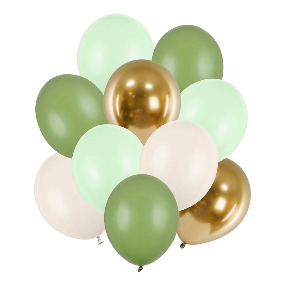 Ballonbuket Grøn Farvemix