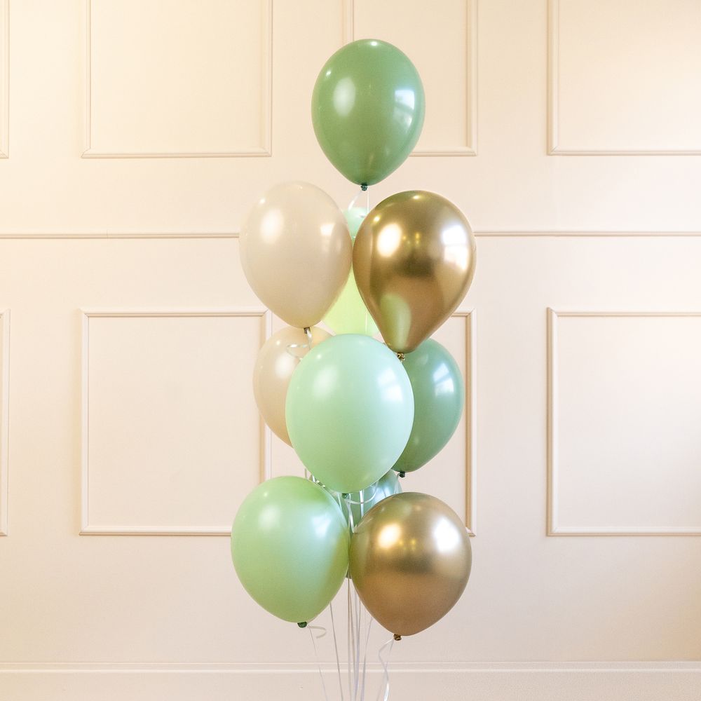 Ballonbuket Grøn Farvemix