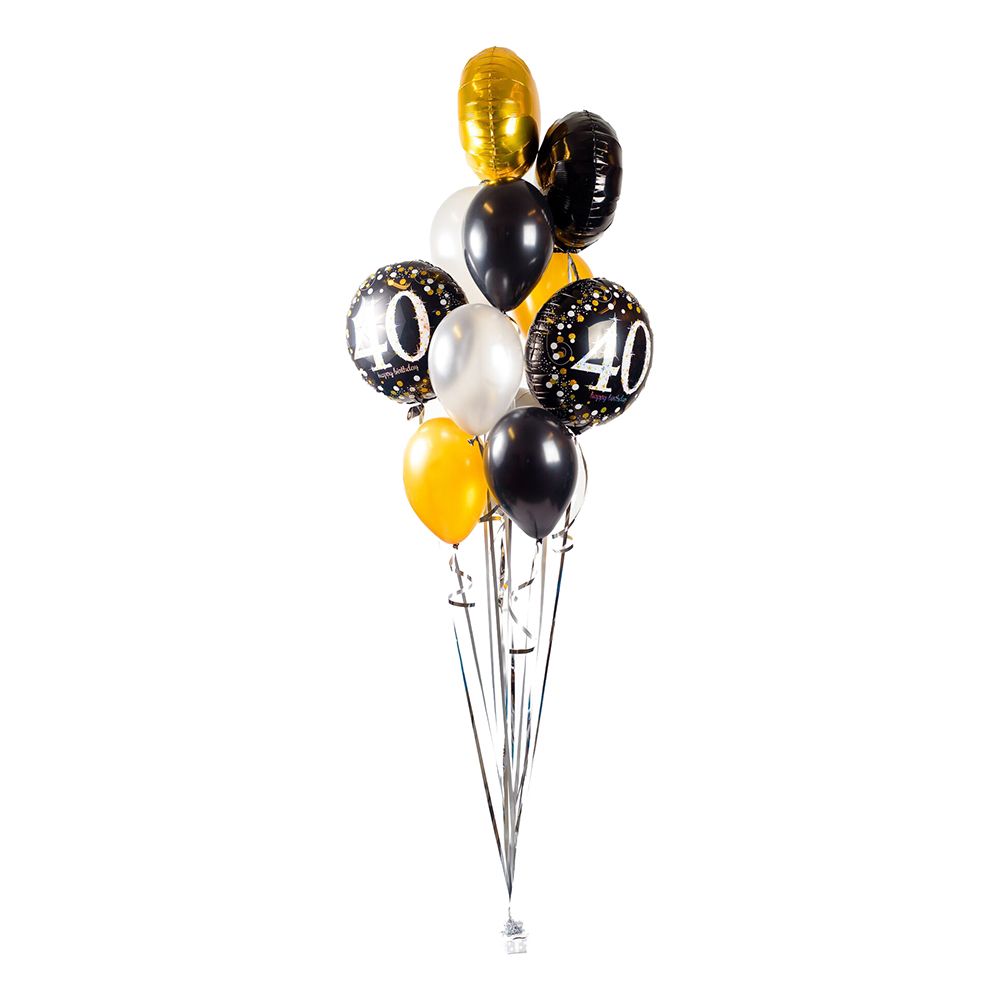 Ballongbukett Happy Birthday Sparkling 40