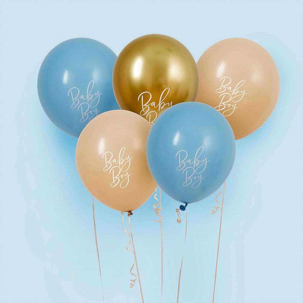 Balloner Baby Boy Guld/Blå