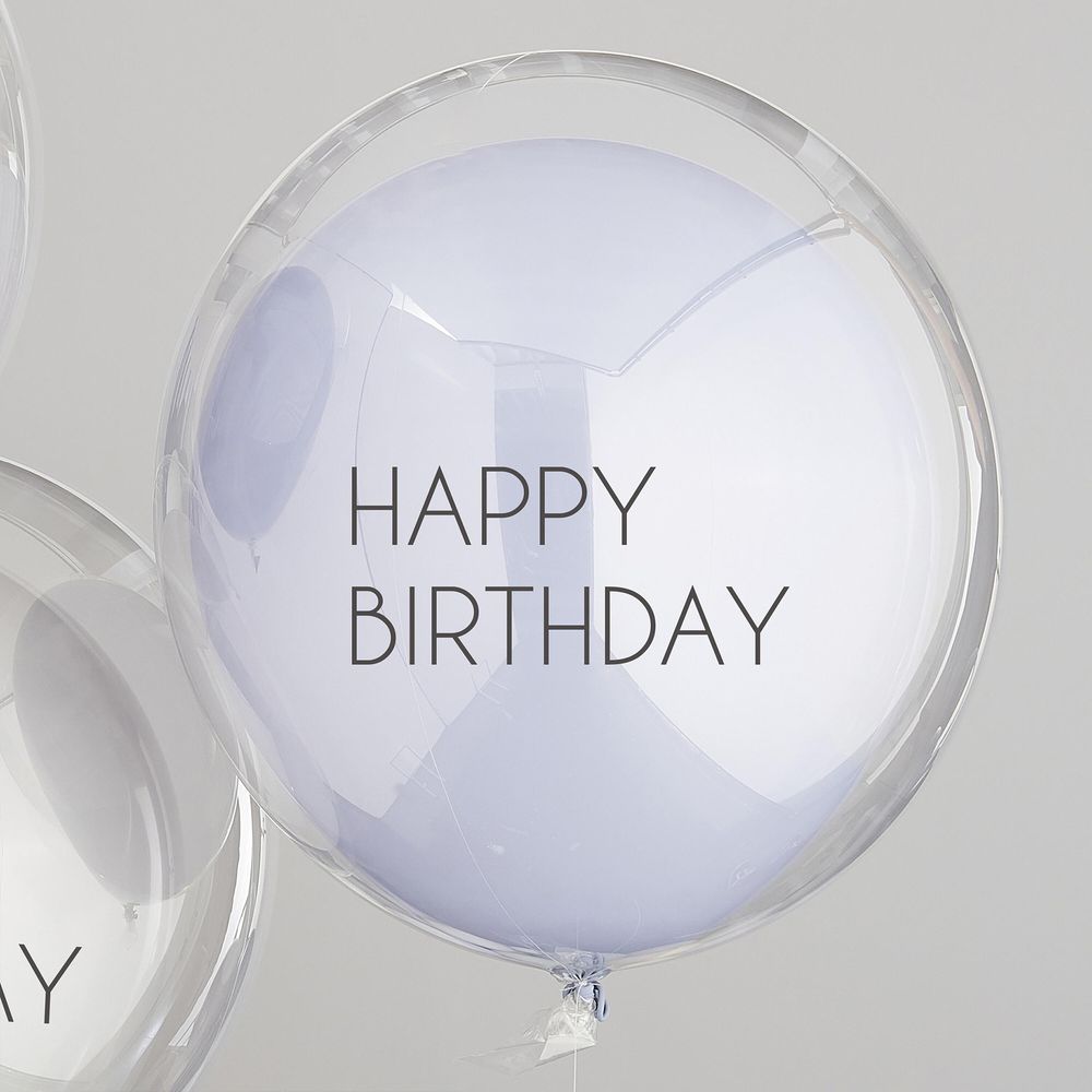 Balloner Dobbelte Happy Birthday Blå