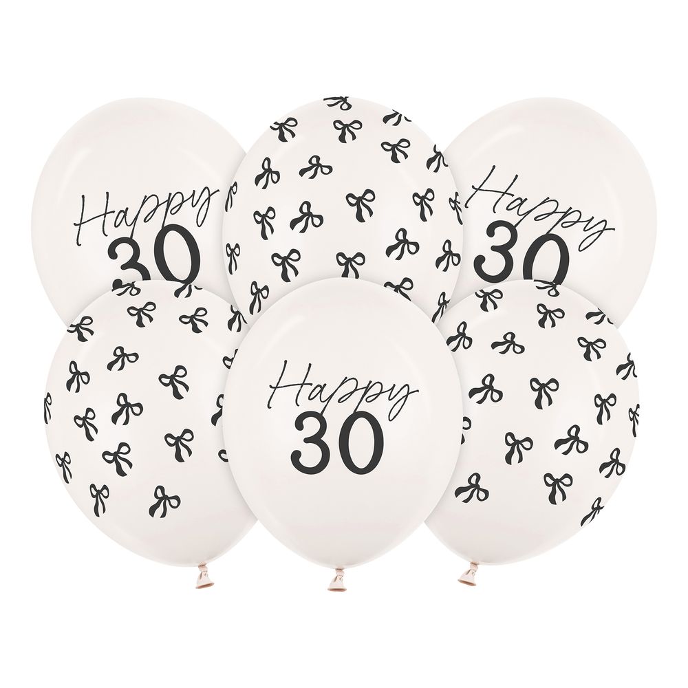 Balloner Happy 30 med Rosetter