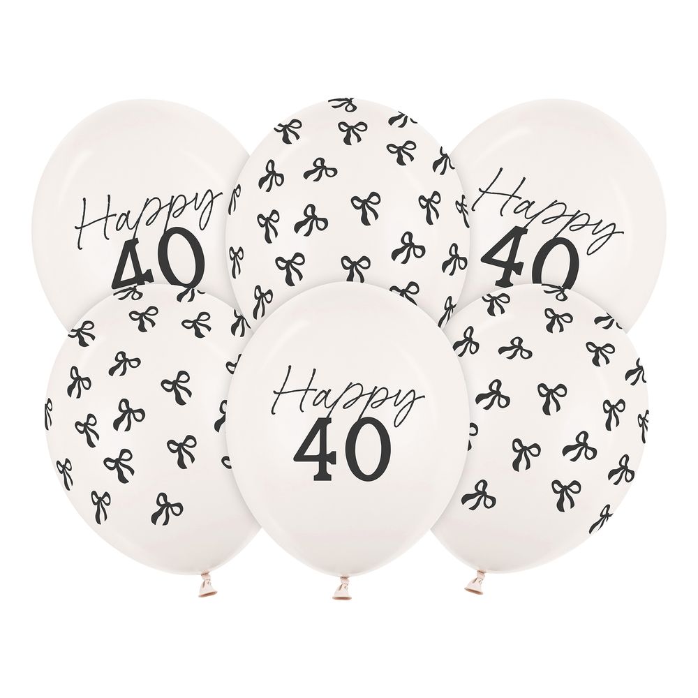 Balloner Happy 40 med Rosetter