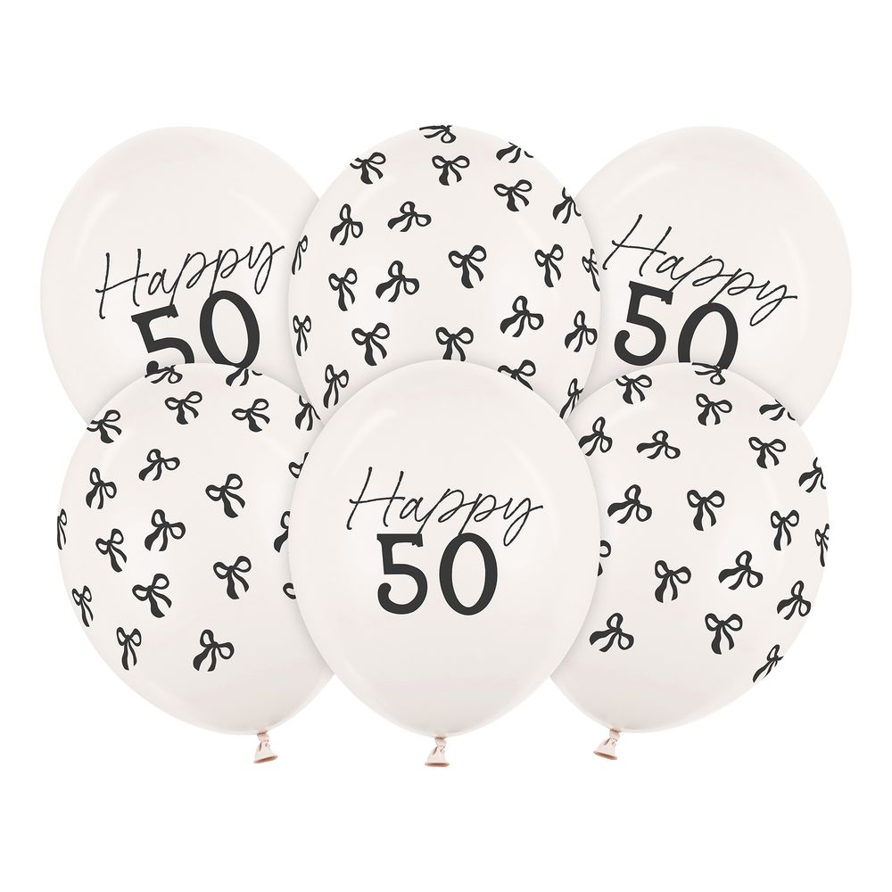 Balloner Happy 50 med Rosetter