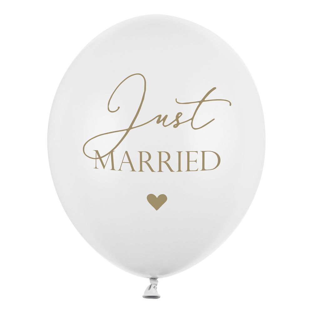 Balloner Just Married Pure White