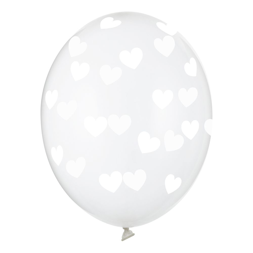 Ballonger med Hjerter Transparent
