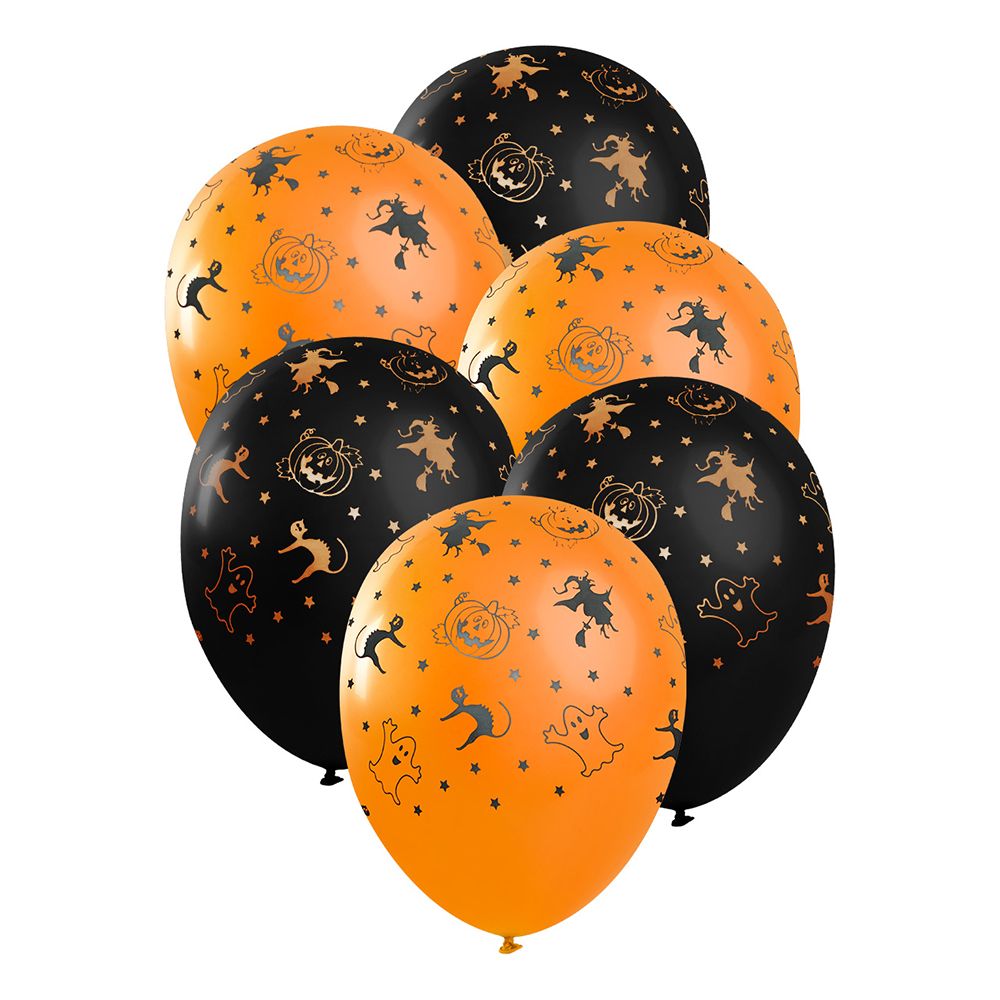 Ballonger Orange/Svart Halloween